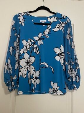 Calvin Klein Blouse Blue S